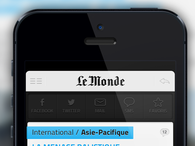 Le Monde. Next. Again. Again. app ios iphone news newspaper