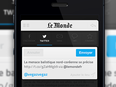 Le Monde. Tests continues.