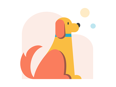 Dog flat illustration figma illustration