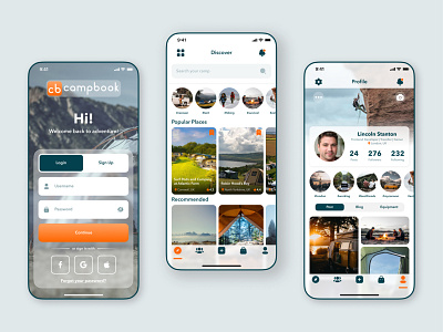 Campbook - Mobile App Design