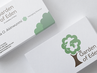 Garden of Eden Business Card basket broccoli design eco farm garden of eden green