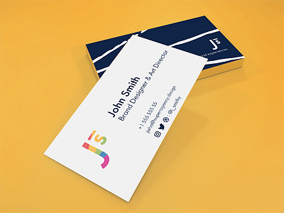 Free Colorful & Minimal Card 2 branding business card complementary card free freebie graphic design personal branding stationary yellow