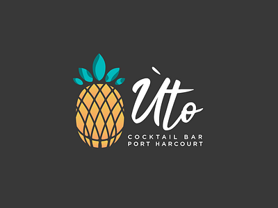 Úto (Sweet) bar branding cocktail design food logo pineapple sweet