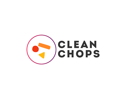 Clean Chops branding catering chops clean finger food food logo