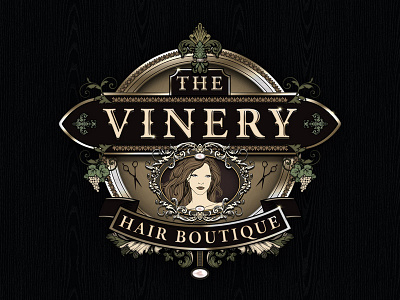 Vinery Update branding hair logo salon vintage