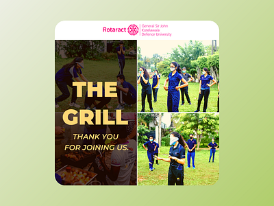 The Grill - Thank you post design events poster