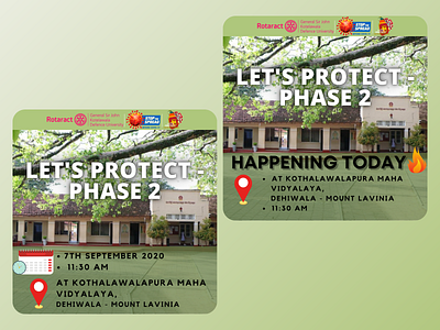 Project Let's Protect Phase 2 design events inforgraphics posters