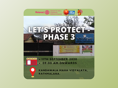 Project Let's Protect Phase 3 design events inforgraphics posters