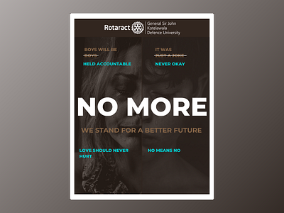 Project No More - Cover page design inforgraphics pdf design posters