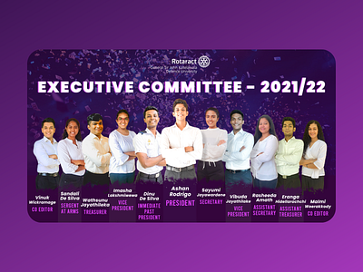 Executive Committee 2021/22 banner branding design graphic design posters volunteering