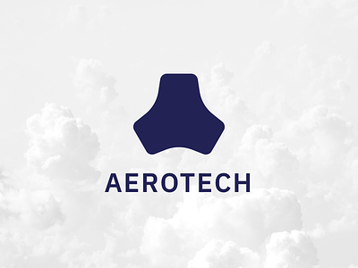 Aerotech blue identity logo logomark logotype mark sky white