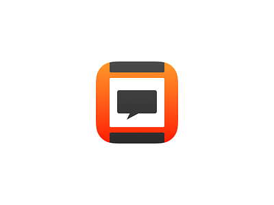 Pebble iOS App Icon apps gradients icons ios iphone mobile orange pebble