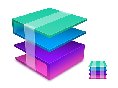 App and File Icons apps blue files geometry gradients green icons layer os x tape vector