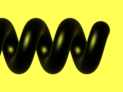 Helix 3d black helix render spiral spline yellow