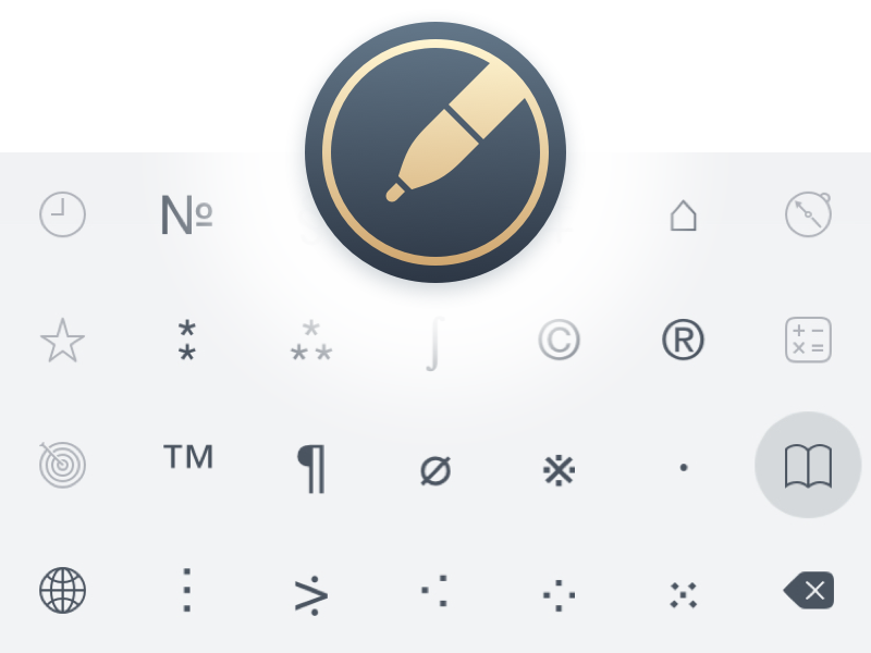 New Chars Keyboard icons pictograms ios chars extension keyboard keys unicode pen