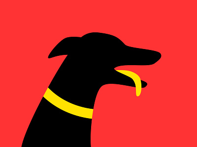 Greyhound Userpic black collar dog greyhound puppy red snoot tongue userpic yellow