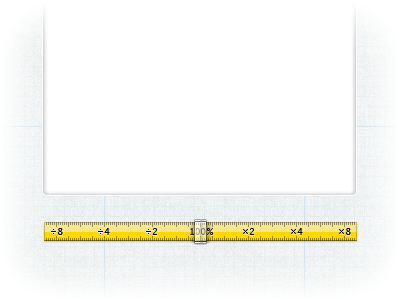 Zoom Slider apps interface measure os x paper ruler scale skeuomorph slider textures ui white yellow zoom