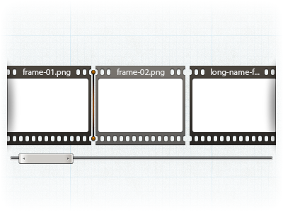 Animation Frames animation bar brown film frames interface navigation scroll slider ui