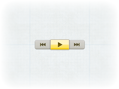 Playback Buttons back buttons grey next play playback yellow