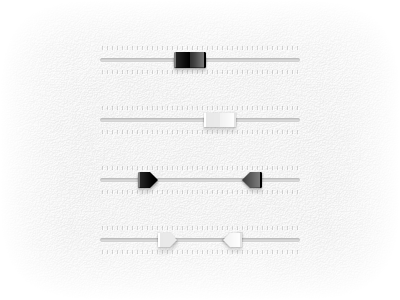 Sliders bar black control interface range scroll slider ui white