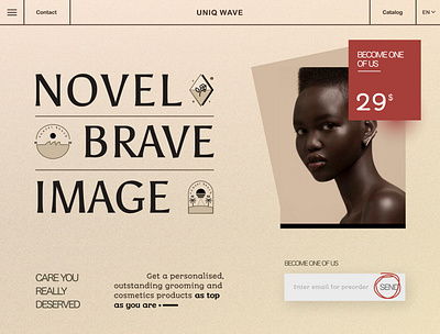 Сosmetics store homepage design graphic design illustration typography