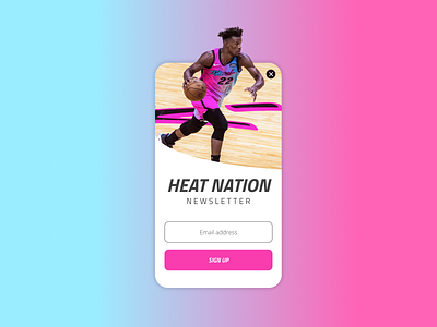 Subscribe - Daily UI 26 dailyui dailyuichallenge nba newsletter popup signup subscribe ui