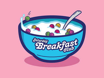 Basketball community design basketball bowl cereal illustration milk vector