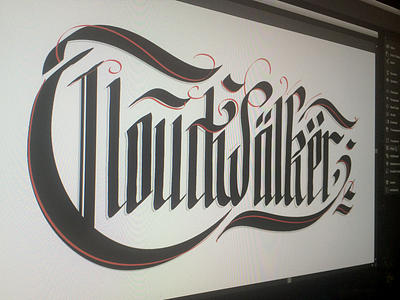 Cloudwalker calligraphy type typography