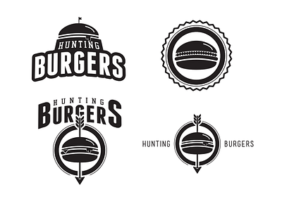 Hunting Burgers burger burgers logo