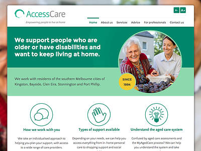 AccessCare aged care web design website
