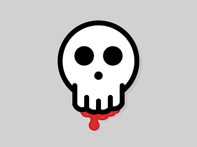 Skull blood character skeleton skull vector vector illustration