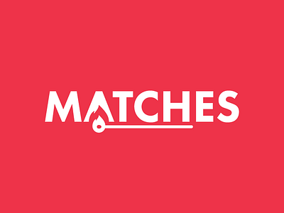 Matches branding fire identity logo matches minimal vector wordmark