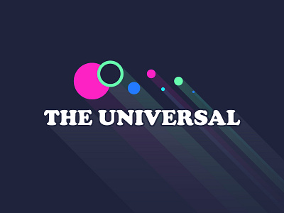 The Universal branding fluorescent logo space vector vibrant