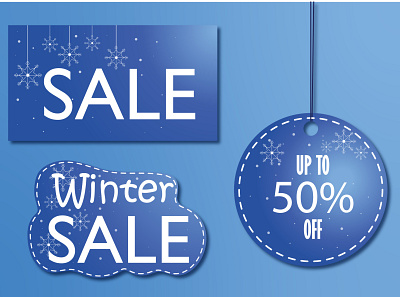 Winter sale design discount illustration sale snowflake vector winter winter sale