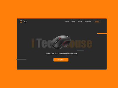 I tech Mouse Cover Orange theme