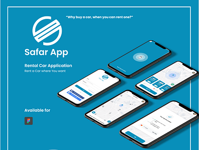 Rental Car Mobile app Safar app car car rent car rental app car services casestudy mobile application ola rent rental rental car typography uber ui ux ui design ui kit ux