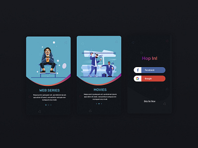 Product onboarding - OTT Platform graphic design ott ui ux visual design