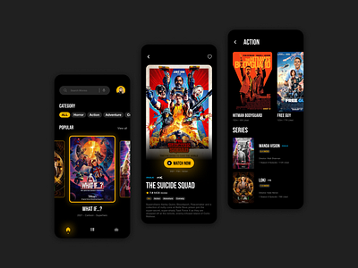 Movies App graphic design ui