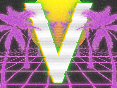 A VaporWave logo by Antonio Fucito on Dribbble