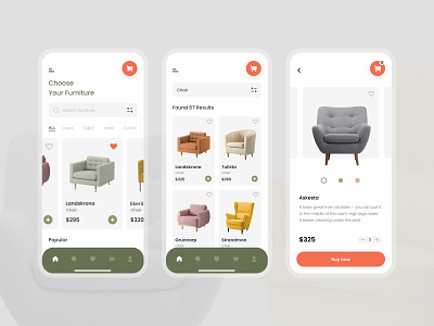 Furniture Mobile App 2021 app design furniture furniture app minimal mobile app mobile design shop ui