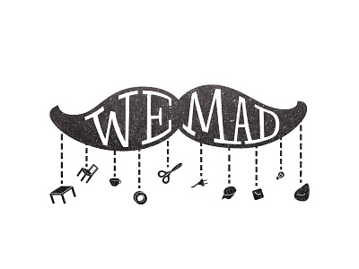 We Mad illustration lettering logo mad typography