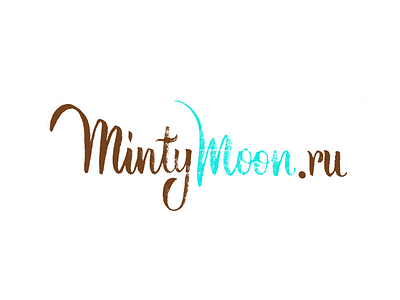 Mintymoon Logo brushpen calligraphy lettering logo logotype minty moon