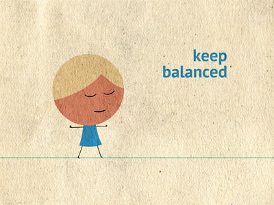 Keep Balanced illustartion paper pt sans vintage