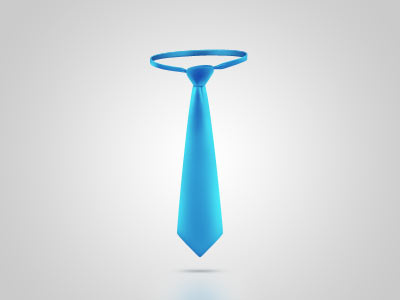 A Tie blue illustration teaser tie