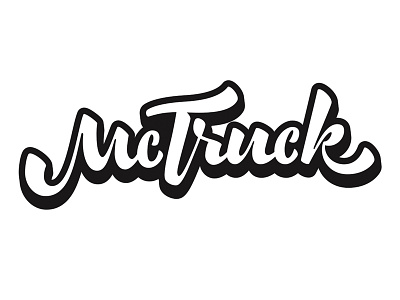 McTruck Lettering bold brush lettering