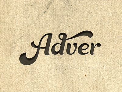 Adver Logo WIP cursive lettering logotype soft swash