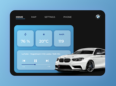 Daily UI 034 - Car Interface app car car interface dailyui design icon interface minimal typography ui uidesign userinterface ux
