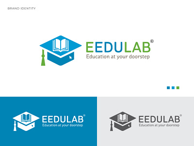 eEduLab® - Education Logo brand identity branding course logo design edu logo education logo learning logo logo