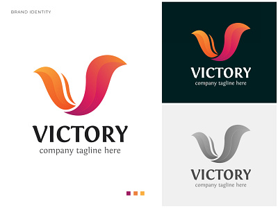 Victory - Letter V Logo agency agency logo app brand identity branding colorful logo design it logo letter v logo logo logo design modern logo tech logo technology logo v letter logo v logo