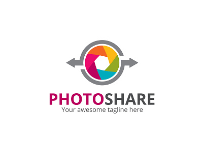 Photo Share Logo app branding logo photography photography app sharing